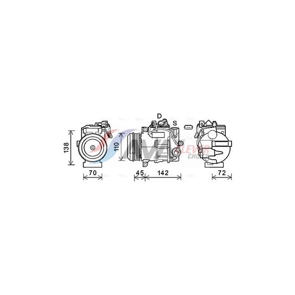 Kompressor, klimatanläggning 12V Ava quality cooling MSAK682 AVA QUALITY COOLING