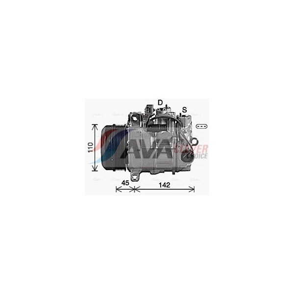 Kompressor, klimatanläggning 12V Ava quality cooling MSAK742 AVA QUALITY COOLING