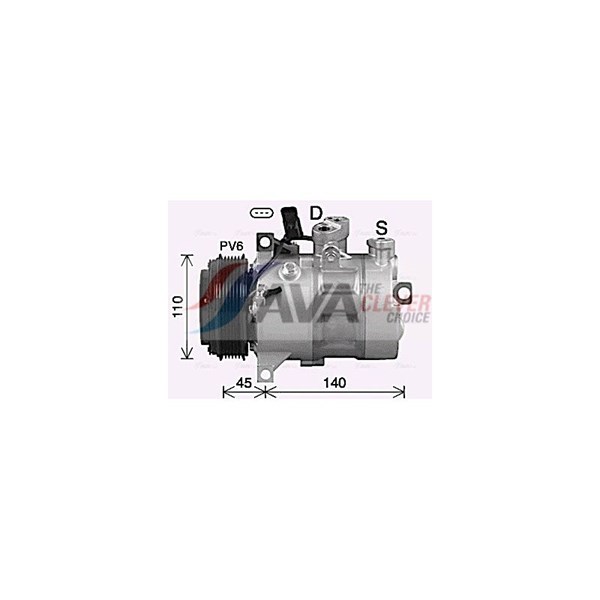 Kompressor, klimatanläggning 12V Ava quality cooling MSAK747 AVA QUALITY COOLING