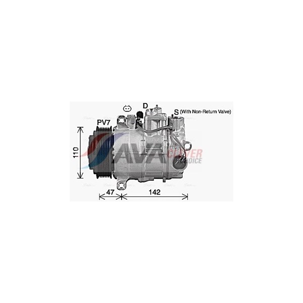 Kompressor, klimatanläggning 12V Ava quality cooling MSAK748 AVA QUALITY COOLING