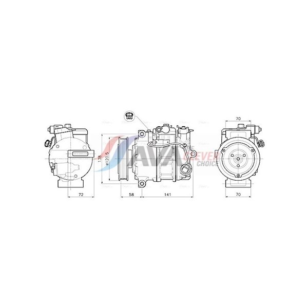 Kompressor, klimatanläggning 12V Ava quality cooling MSAK785 AVA QUALITY COOLING