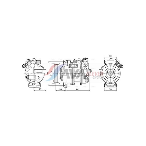 Kompressor, klimatanläggning 12V Ava quality cooling MSAK786 AVA QUALITY COOLING