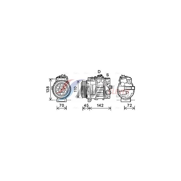 Kompressor, klimatanläggning Ava quality cooling MSK615 AVA QUALITY COOLING