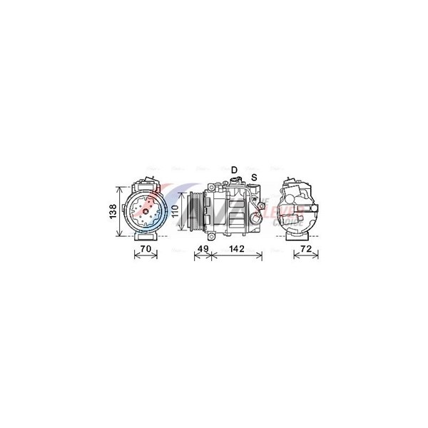 Kompressor, klimatanläggning Ava quality cooling MSK644 AVA QUALITY COOLING