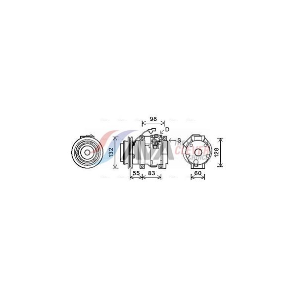 Kompressor, klimatanläggning 12V Ava quality cooling MTAK219 AVA QUALITY COOLING