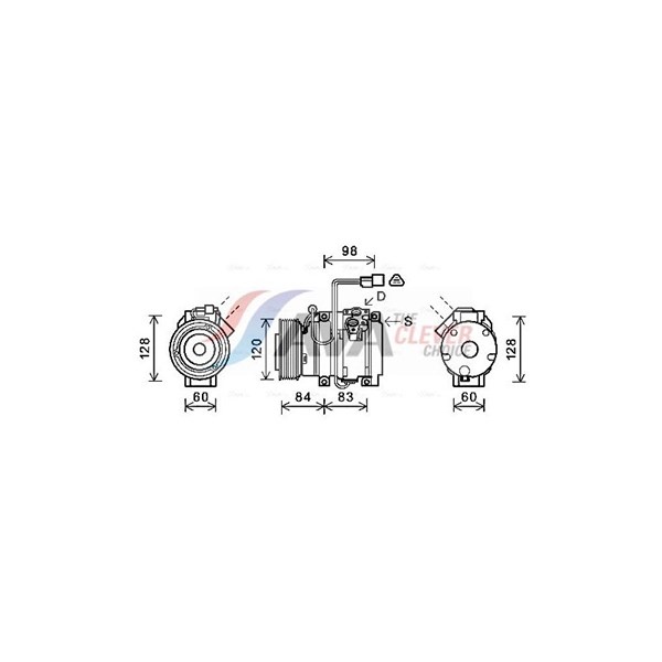 Kompressor, klimatanläggning 12V Ava quality cooling MTAK227 AVA QUALITY COOLING
