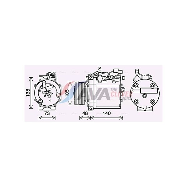 Kompressor, klimatanläggning Ava quality cooling MTAK263 AVA QUALITY COOLING