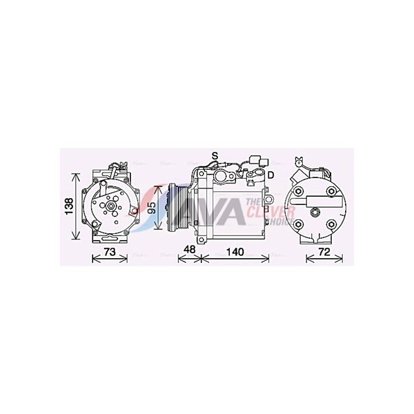 Kompressor, klimatanläggning Ava quality cooling MTAK267 AVA QUALITY COOLING