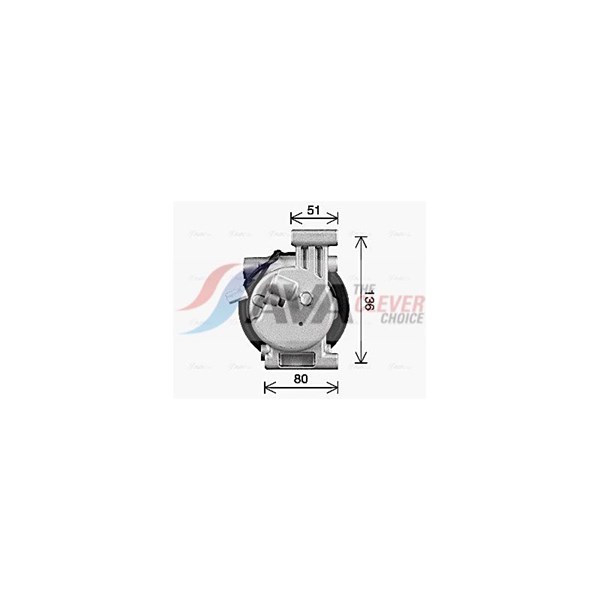 Kompressor, klimatanläggning 12V Ava quality cooling MZAK300 AVA QUALITY COOLING
