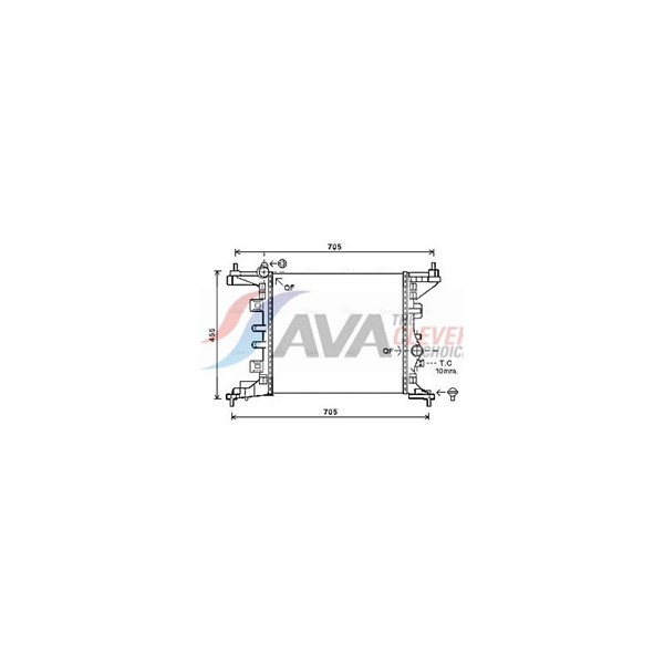 Kylare, motorkylning Ava quality cooling OL2568 AVA QUALITY COOLING