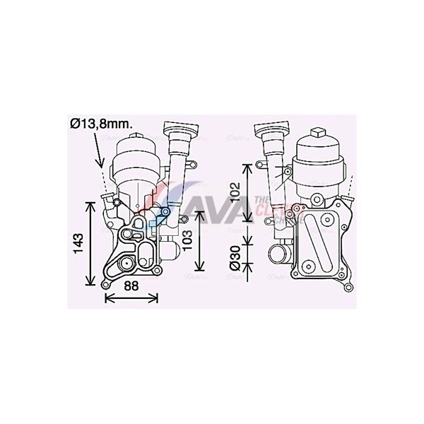 Oljekylare, motor