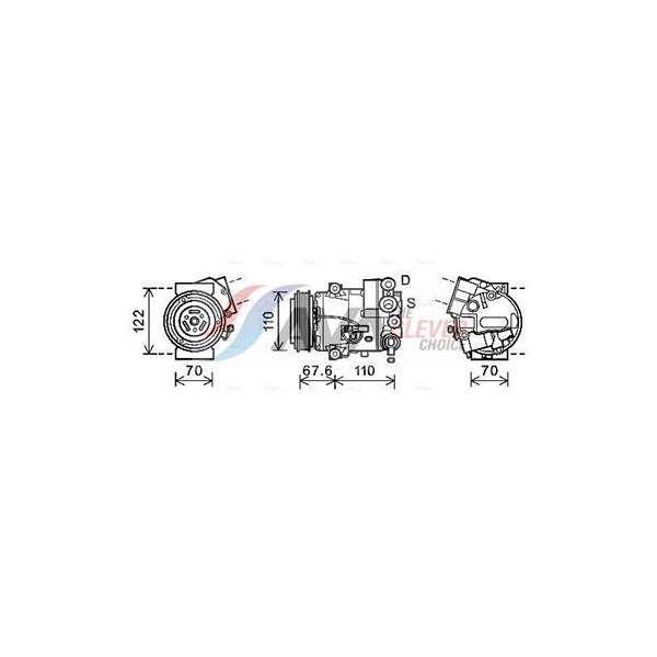 Kompressor, klimatanläggning 12V Ava quality cooling OLAK606 AVA QUALITY COOLING Kompressor, klimatanläggning 12V Ava quality cooling OLAK606 AVA QUALITY COOLING
