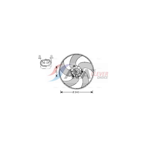 Fläkt, kylare 12V Ava quality cooling PE7522 AVA QUALITY COOLING