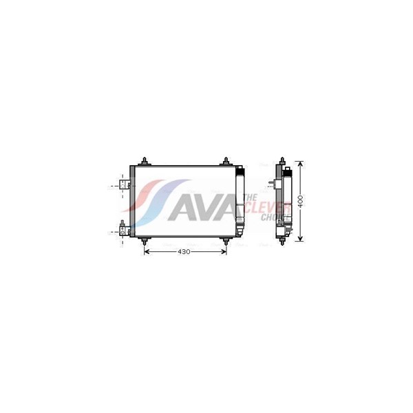 Kondensor, klimatanläggning Ava quality cooling PEA5286D AVA QUALITY COOLING
