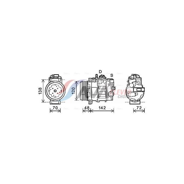 Kompressor, klimatanläggning 12V Ava quality cooling PRAK064 AVA QUALITY COOLING Kompressor, klimatanläggning 12V Ava quality cooling PRAK064 AVA QUALITY COOLING
