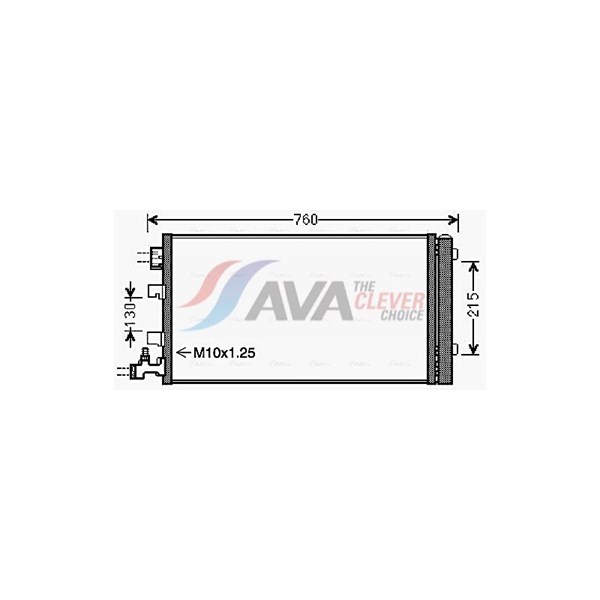 Kondensor, klimatanläggning Ava quality cooling RTA5449D AVA QUALITY COOLING