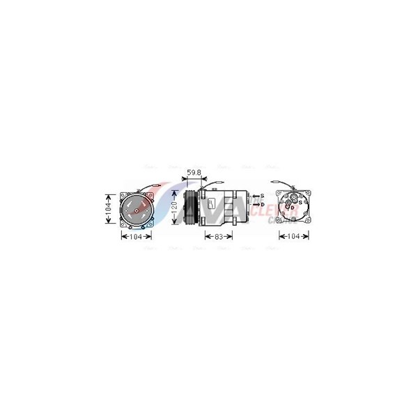 Kompressor, klimatanläggning 12V Ava quality cooling RTAK402 AVA QUALITY COOLING Kompressor, klimatanläggning 12V Ava quality cooling RTAK402 AVA QUALITY COOLING