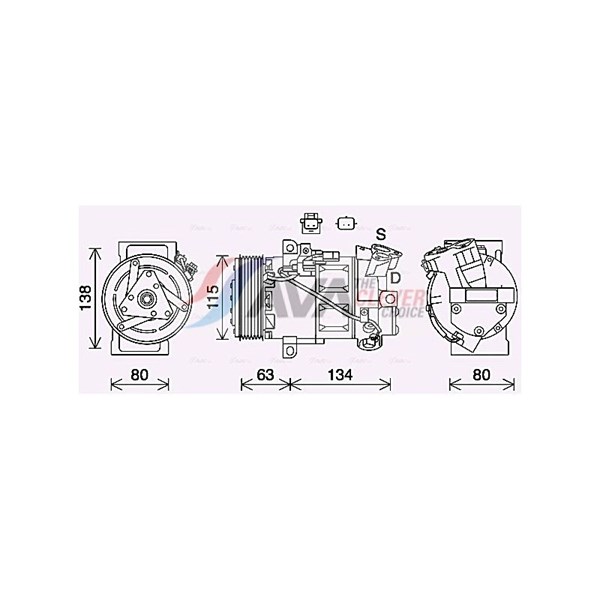 Kompressor, klimatanläggning 12V Kompressor, klimatanläggning 12V