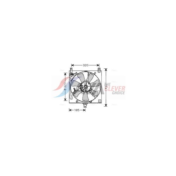 Fläkt, kylare 12V Ava quality cooling SZ7504 AVA QUALITY COOLING