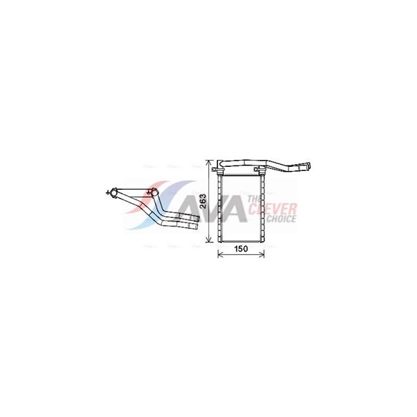 Värmeväxlare, kupévärme Ava quality cooling SZA6146 AVA QUALITY COOLING Värmeväxlare, kupévärme Ava quality cooling SZA6146 AVA QUALITY COOLING