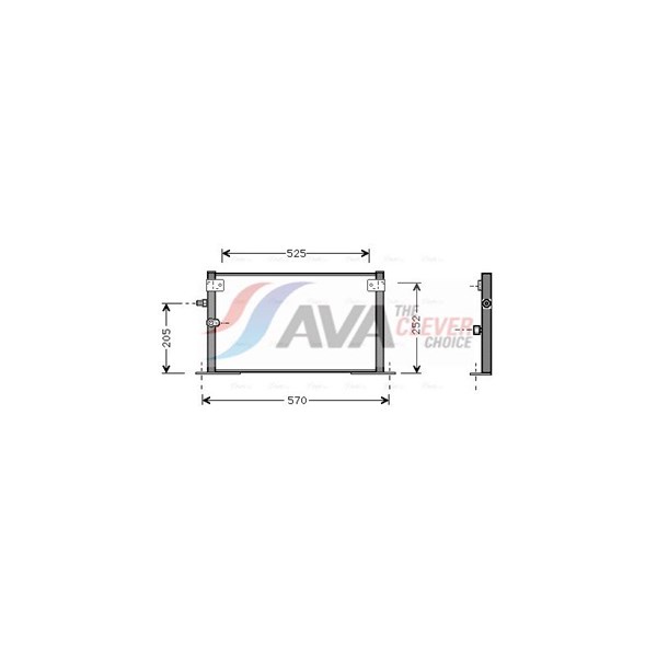 Kondensor, klimatanläggning Ava quality cooling TO5265 AVA QUALITY COOLING