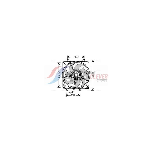 Fläkt, kylare 12V Ava quality cooling TO7506 AVA QUALITY COOLING