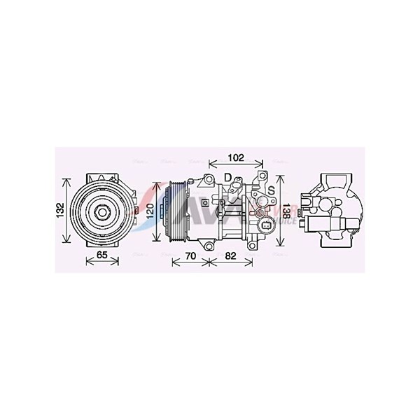 Kompressor, klimatanläggning 12V Kompressor, klimatanläggning 12V