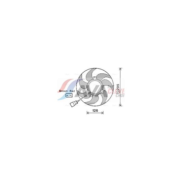 Fläkt, kylare 12V, Höger, Vänster Ava quality cooling VN7536 AVA QUALITY COOLING