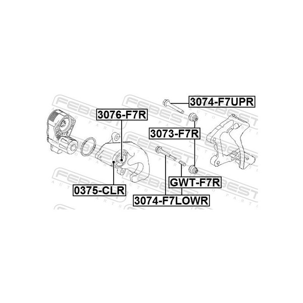 Kolv, bromsok, Bakaxel Febest 3076-F7R FEBEST Kolv, bromsok, Bakaxel Febest 3076-F7R FEBEST