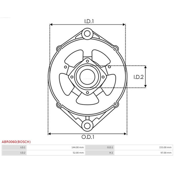 Skyddskåpa, generator As-pl ABR0060(BOSCH) AS-PL
