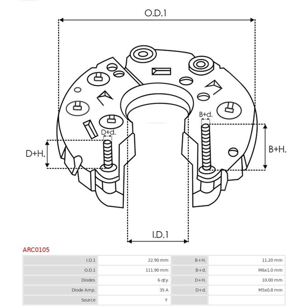 Likriktare, generator As-pl ARC0105 AS-PL Likriktare, generator As-pl ARC0105 AS-PL