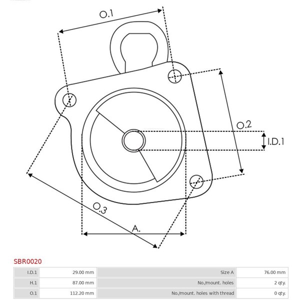 Övre lock, förgasare As-pl SBR0020 AS-PL