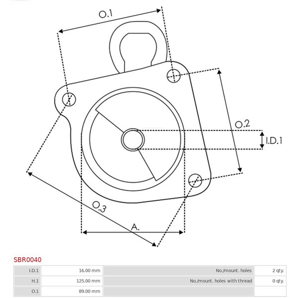 Övre lock, förgasare As-pl SBR0040 AS-PL
