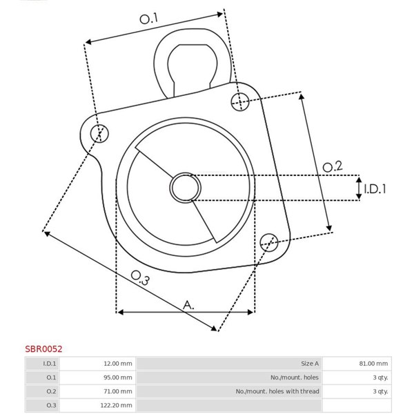 Övre lock, förgasare As-pl SBR0052 AS-PL
