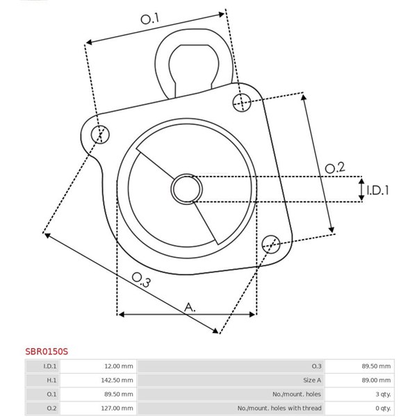 Övre lock, förgasare As-pl SBR0150S AS-PL