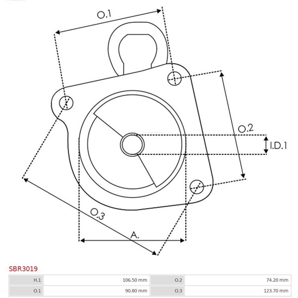 Övre lock, förgasare As-pl SBR3019 AS-PL