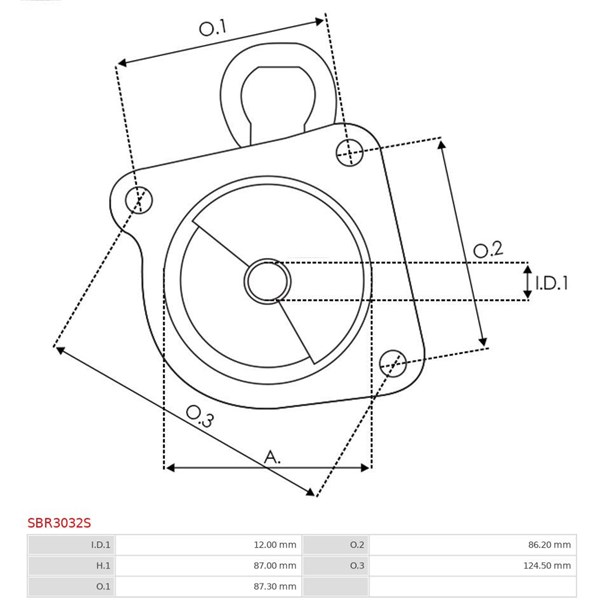 Övre lock, förgasare As-pl SBR3032S AS-PL