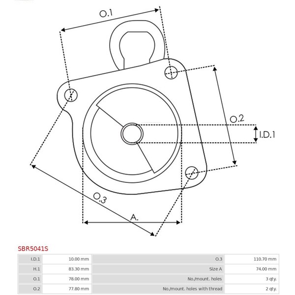 Övre lock, förgasare As-pl SBR5041S AS-PL