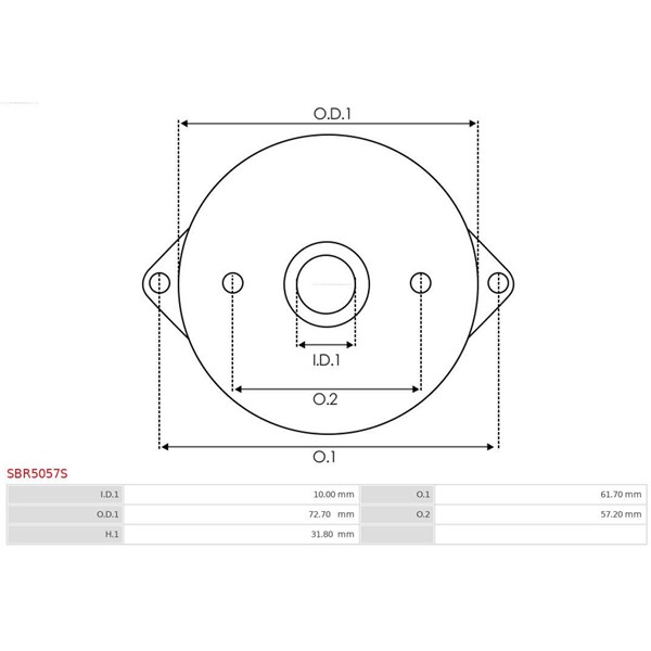 Övre lock, förgasare As-pl SBR5057S AS-PL