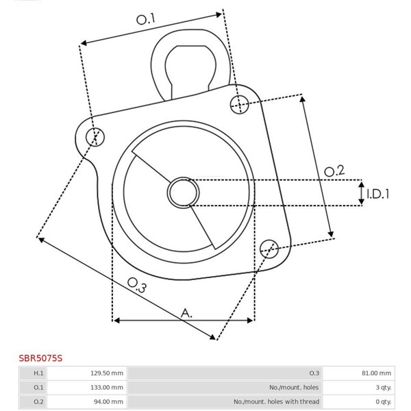 Övre lock, förgasare As-pl SBR5075S AS-PL