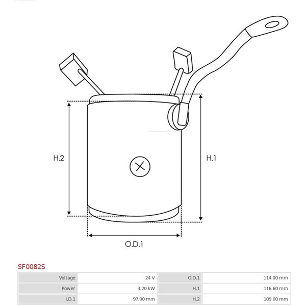 Fältlindning, startmotor 24V As-pl SF0082S AS-PL Fältlindning, startmotor 24V As-pl SF0082S AS-PL