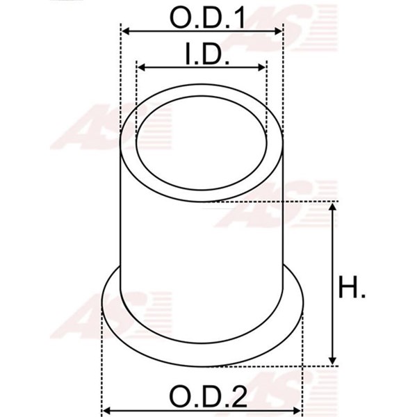 Bussning, startmotoraxel As-pl ZS0001 AS-PL Bussning, startmotoraxel As-pl ZS0001 AS-PL