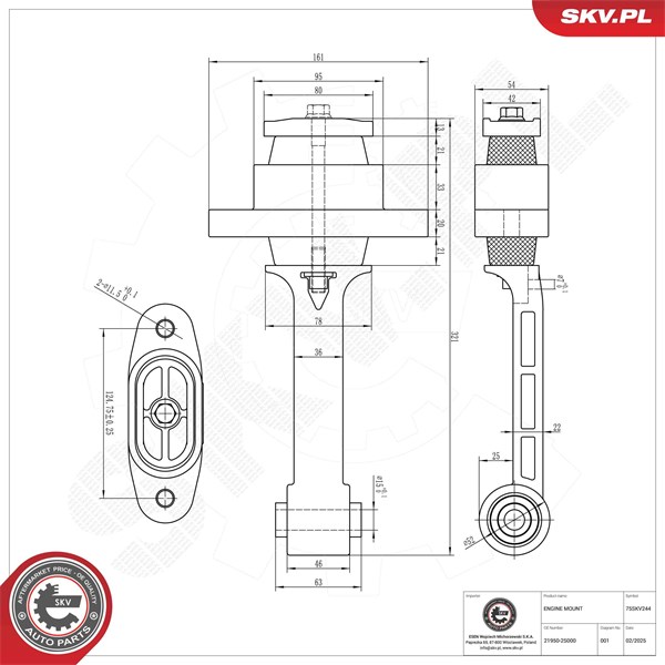 Motorkudde, Bak Esen skv 75SKV244 ESEN SKV