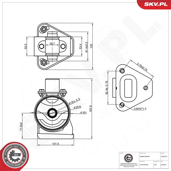 Motorkudde, Fram Esen skv 75SKV271 ESEN SKV