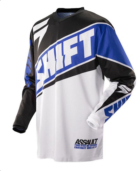 MC tröja Shift Assault Race blåvit  L, Universal