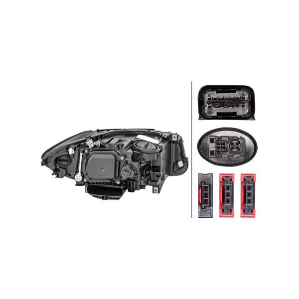 Strålkastare 12V, Vänster Hella 1ZT 011 087-911 HELLA