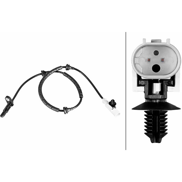 ABS-givare, Sensor, hjulvarvtal, Bakaxel, Höger, Vänster Hella 6P HELLA ABS-givare, Sensor, hjulvarvtal, Bakaxel, Höger, Vänster Hella 6P HELLA