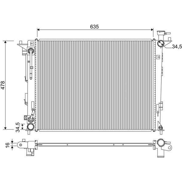Kylare, motorkylning Valeo 701354 VALEO