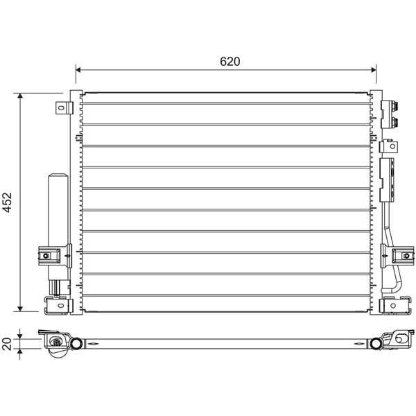 Kondensor, klimatanläggning Valeo 822705 VALEO