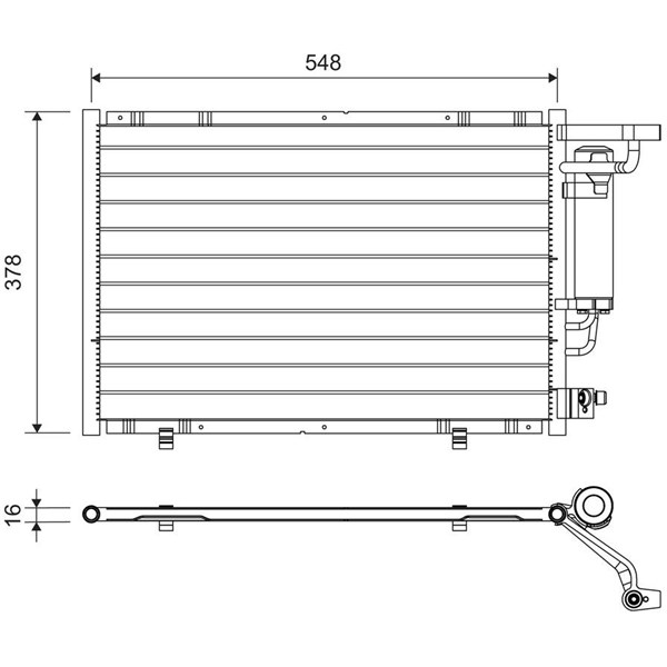 Kondensor, klimatanläggning Valeo 822730 VALEO